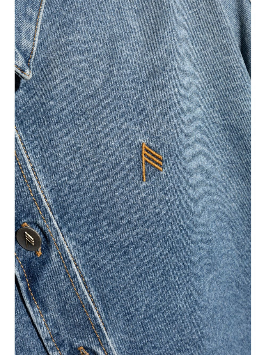 The Attico Denim Cotton Shirt - Clear Blue