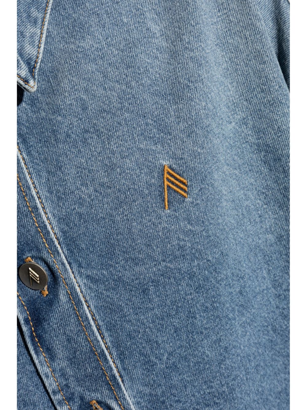 The Attico Denim Cotton Shirt - Clear Blue