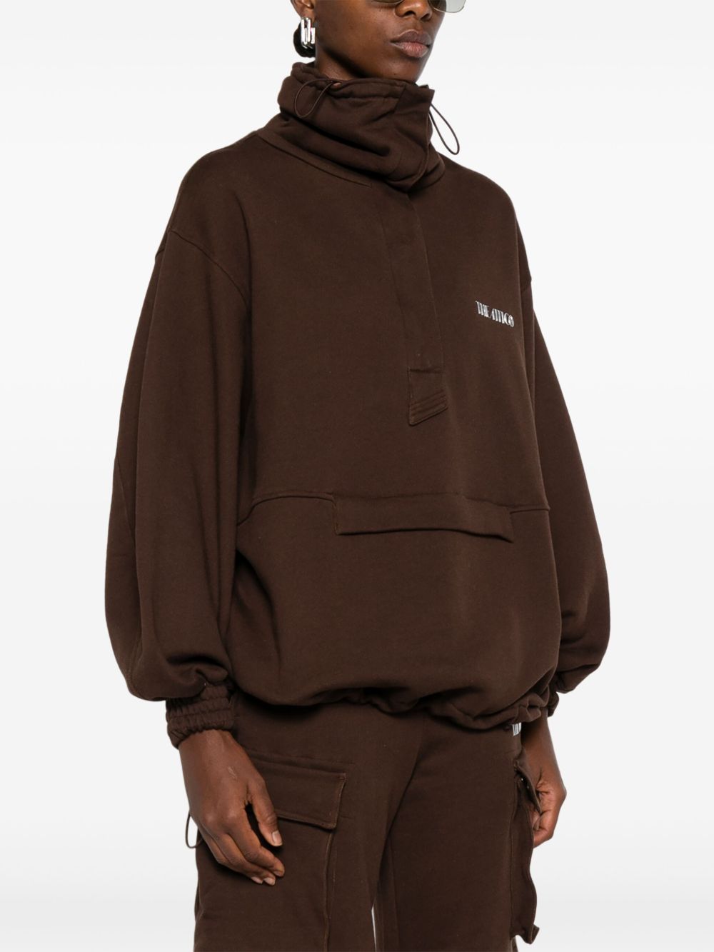 The Attico Logo Cotton Sweatshirt Brown