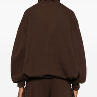 The Attico Logo Cotton Sweatshirt - Brown