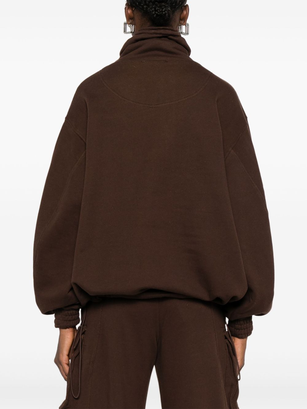 The Attico Logo Cotton Sweatshirt - Brown