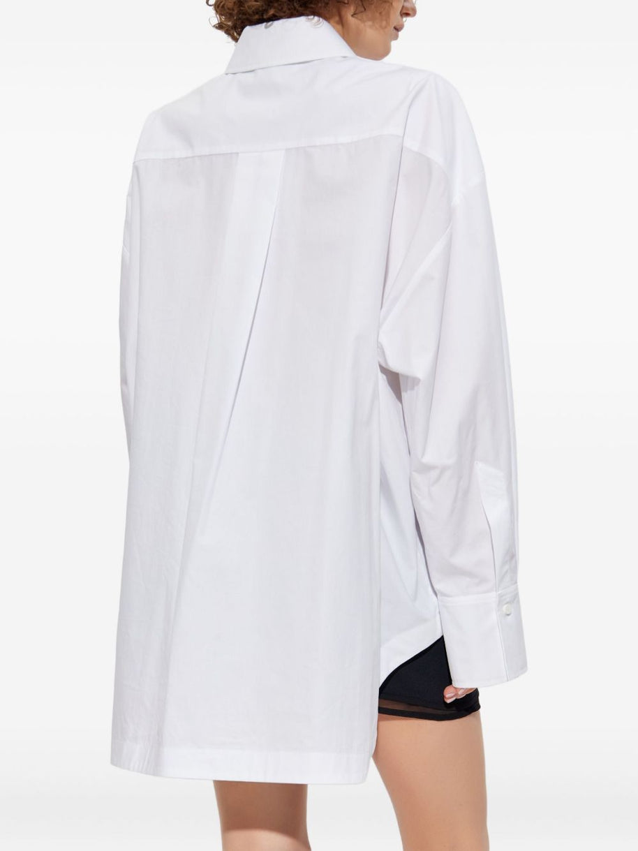 The Attico Logo Cotton Shirt - White