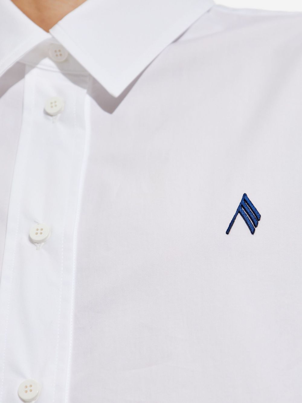 The Attico Logo Cotton Shirt - White
