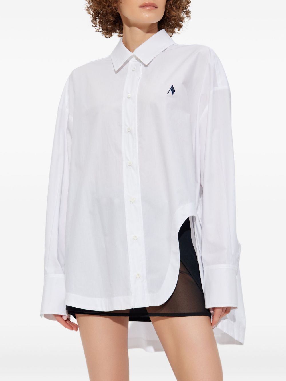 The Attico Logo Cotton Shirt - White