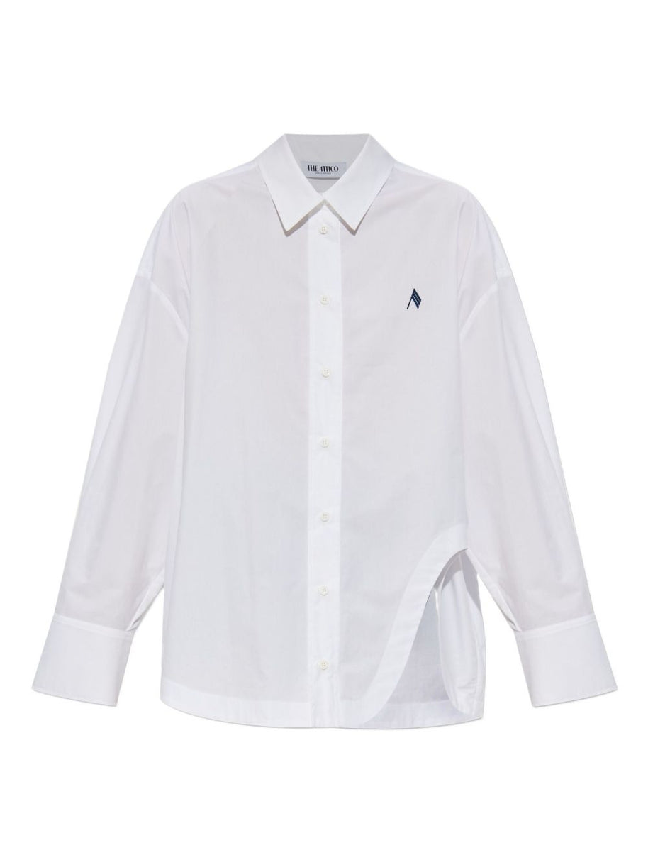 The Attico Logo Cotton Shirt - White