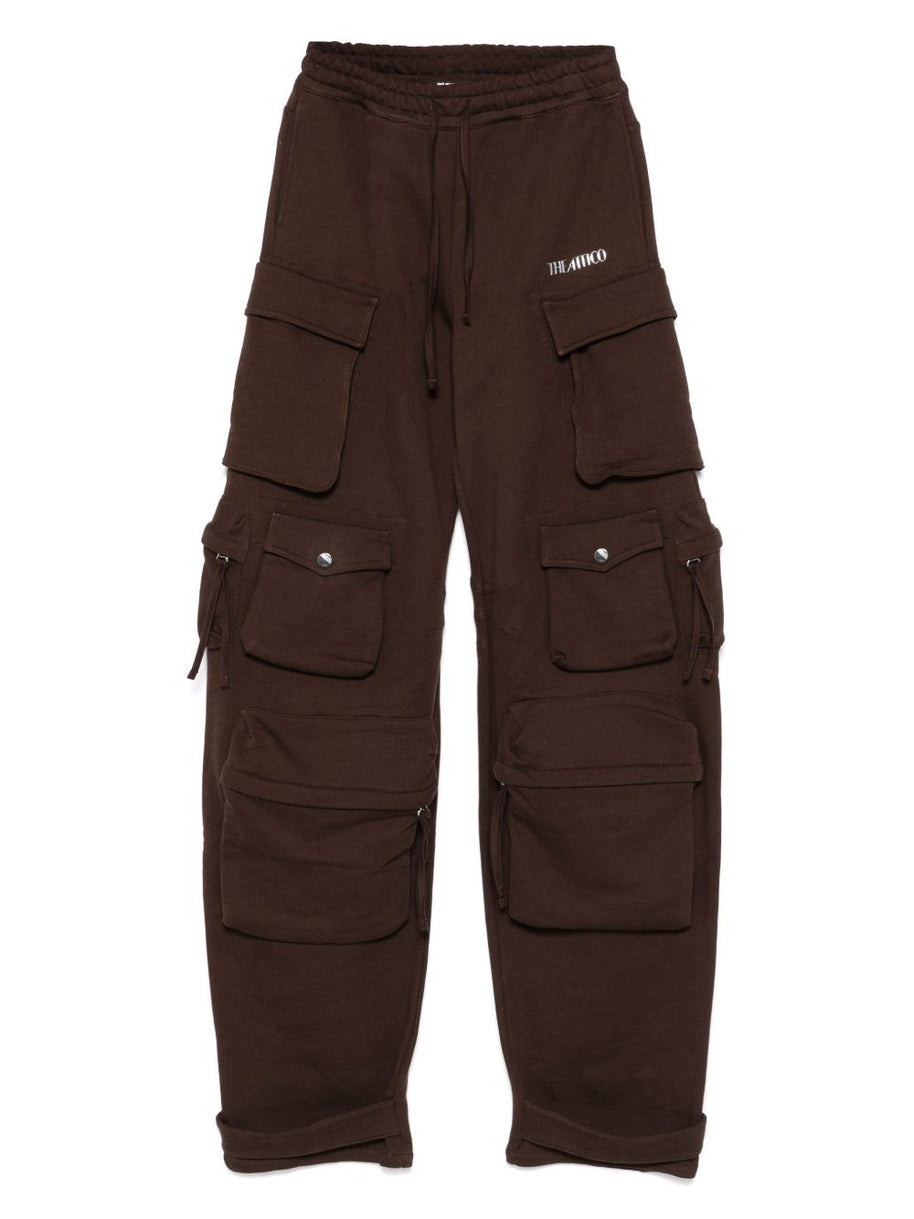 The Attico Cotton Cargo Trousers - Brown