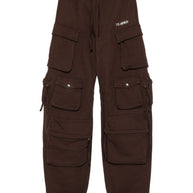 The Attico Cotton Cargo Trousers - Brown
