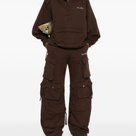 The Attico Cotton Cargo Trousers - Brown