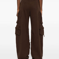 The Attico Cotton Cargo Trousers - Brown