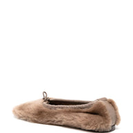 HEREU Puntera Shearling Ballets - Dove Grey