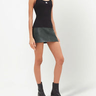 COURREGES RE-EDITION Logo Knitted Tank Top - Black