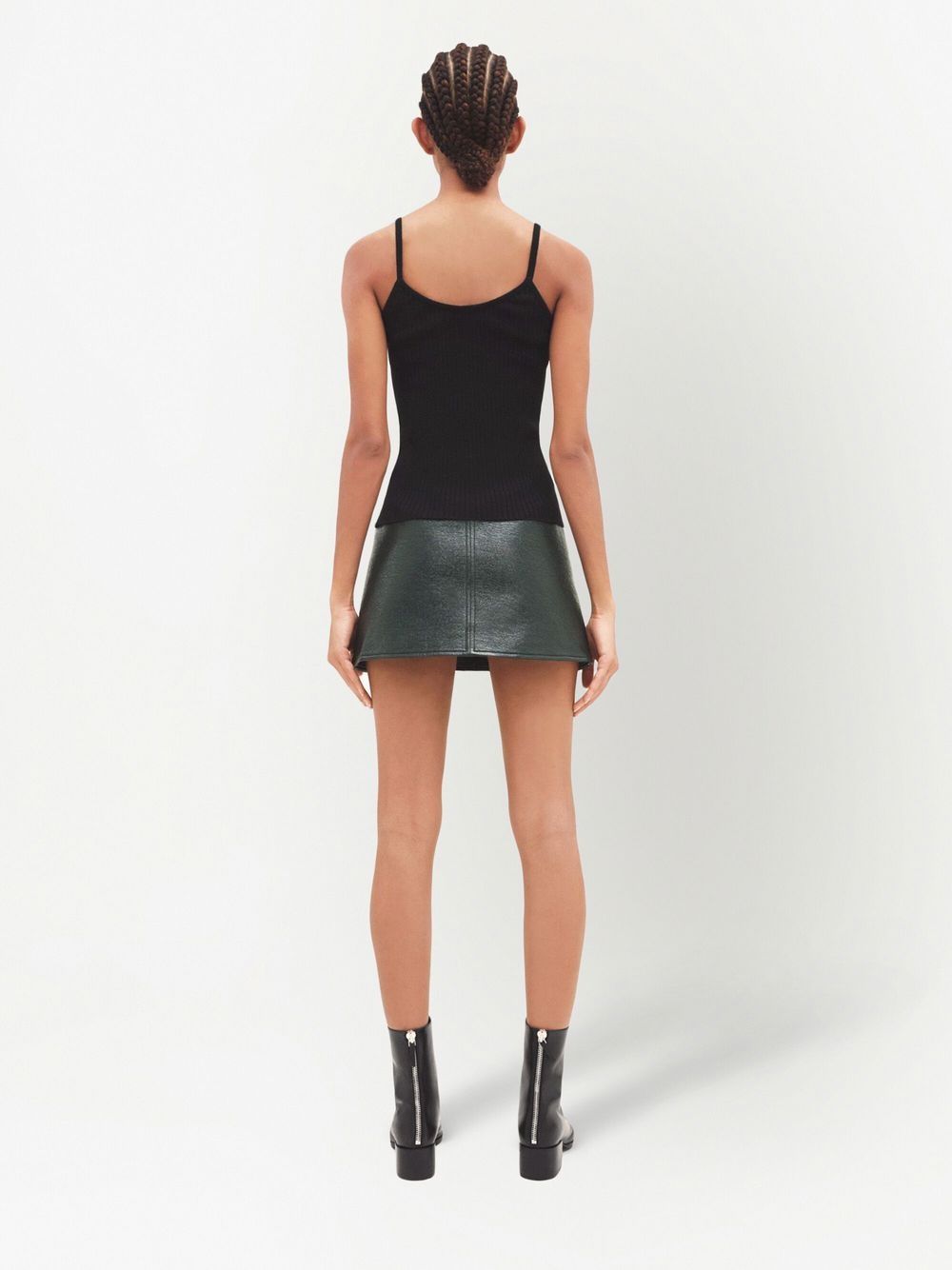 COURREGES RE-EDITION Logo Knitted Tank Top - Black