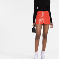 COURREGES RE-EDITION Logo Knitted Turtle-neck Sweater - Black