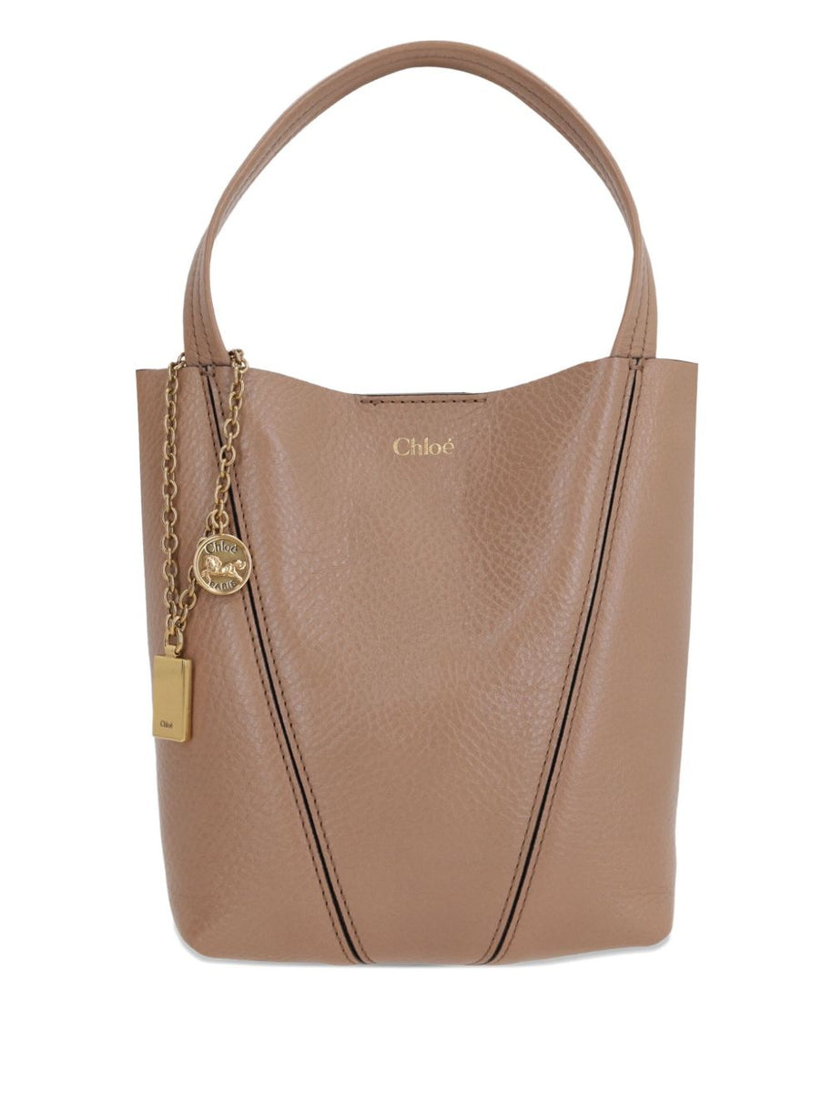 Chloé Spin Small Leather Tote Bag Pink