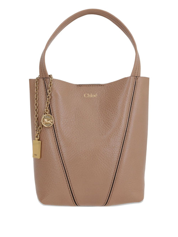Chloé Spin Small Leather Tote Bag Pink
