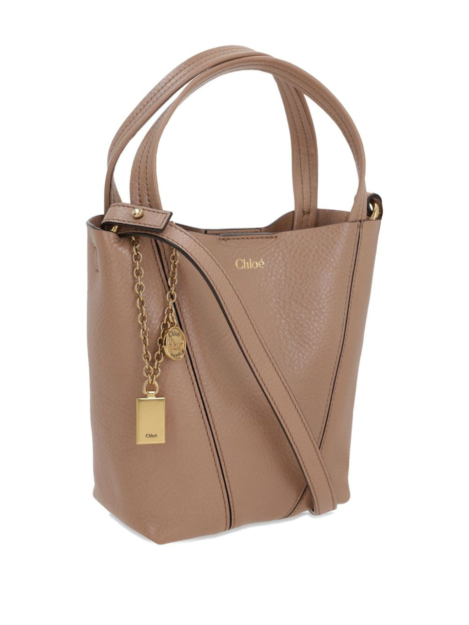 Chloé Spin Small Leather Tote Bag Pink