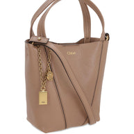 Chloé Spin Small Leather Tote Bag Pink