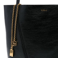 Chloé Spin Medium Leather Bag Black