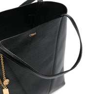 Chloé Spin Medium Leather Bag Black