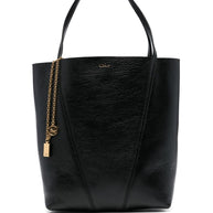 Chloé Spin Medium Leather Bag Black