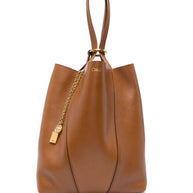 Chloé Spin Medium Leather Bag Brown