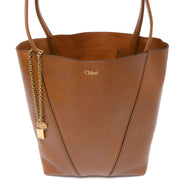 Chloé Spin Medium Leather Bag Brown