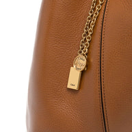 Chloé Spin Medium Leather Bag Brown