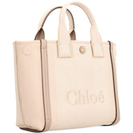 Chloé Carry Small Canvas Tote Bag Beige