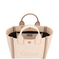 Chloé Carry Small Canvas Tote Bag Beige