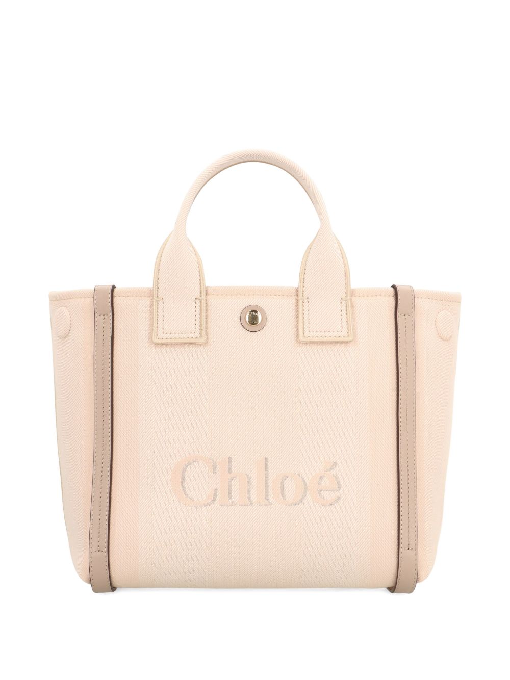 Chloé Carry Small Canvas Tote Bag Beige