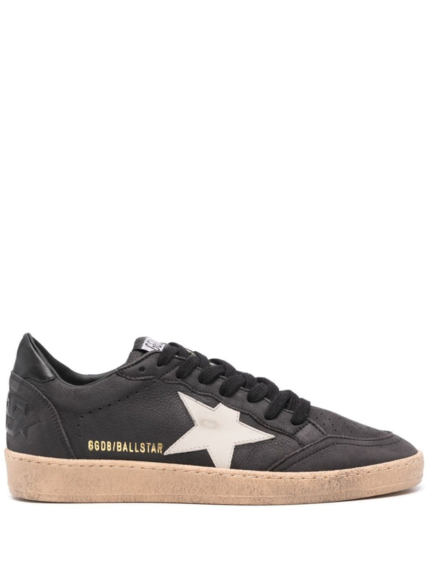 Golden Goose Ball Star Leather Sneakers - Grey
