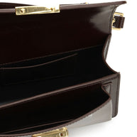 Golden Goose Small Venezia Bag In Dark Brown Leather With Gold Buckle
