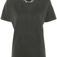 Golden Goose Embroidered Cotton T-shirt - Grey