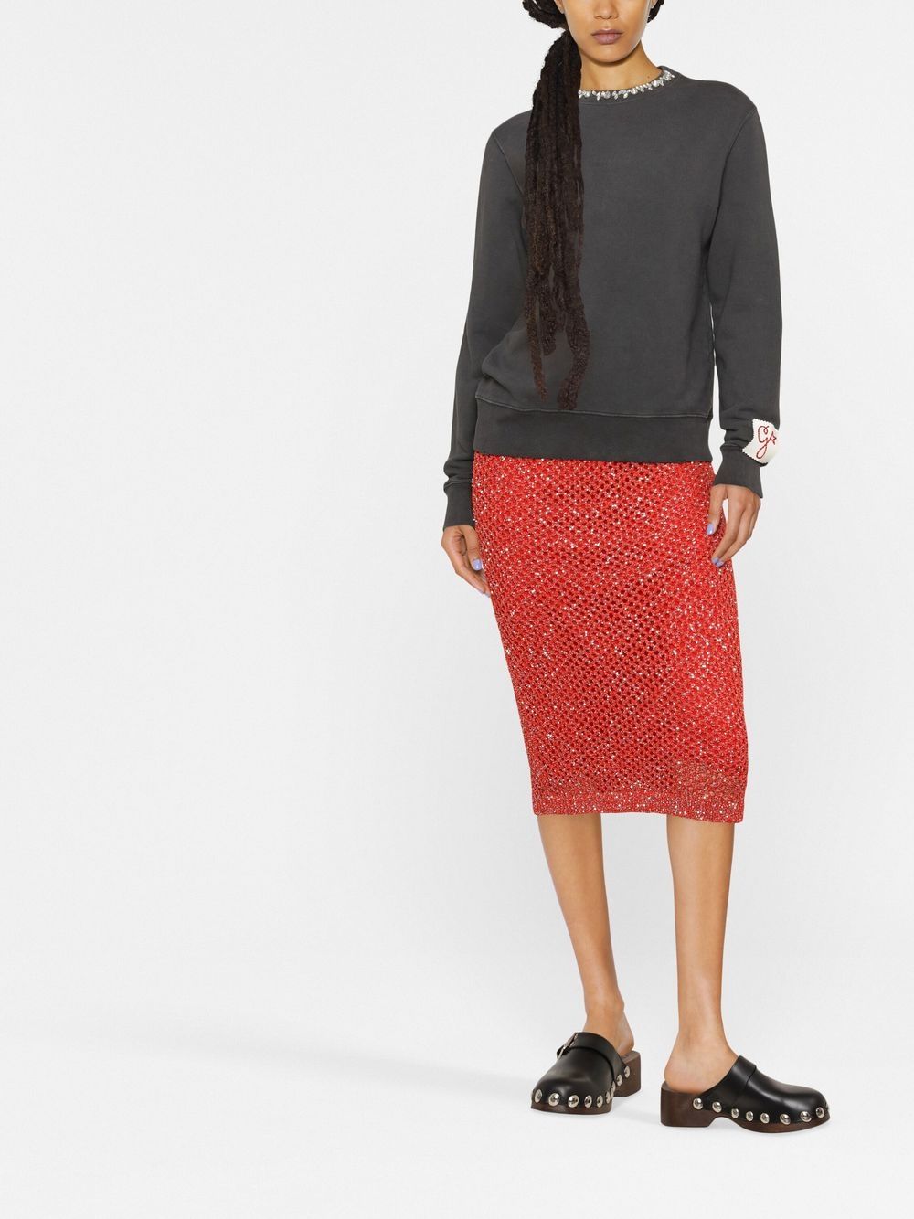 Golden Goose Cotton Crewneck Sweatshirt Grey