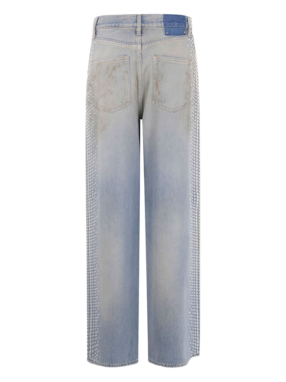 Golden Goose Embellished Boyfriend Denim Jeans Blue