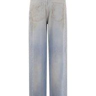 Golden Goose Embellished Boyfriend denim jeans - Clear Blue