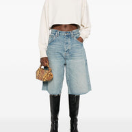 Golden Goose Cotton Cropped Sweatshirt - White
