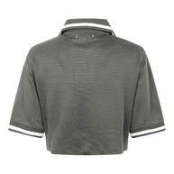 Golden Goose Cotton Cropped Polo Shirt - Green