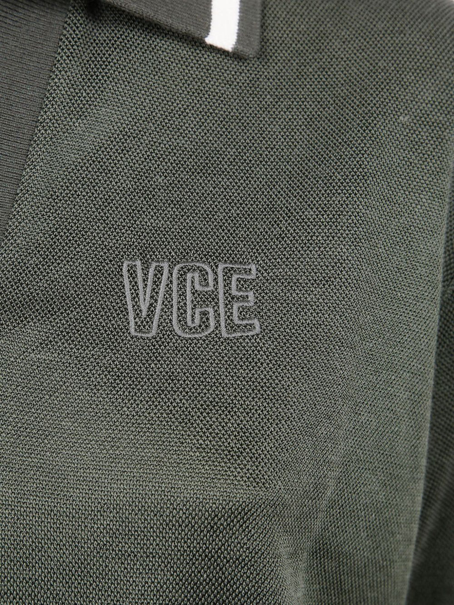 Golden Goose Cotton Cropped Polo Shirt - Green