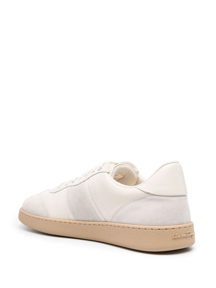 Ferragamo Logo Sneakers - White