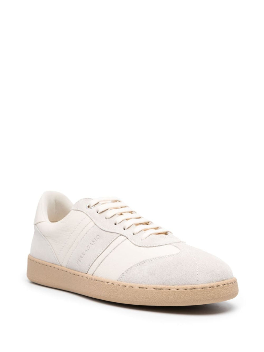 Ferragamo Logo Sneakers - White