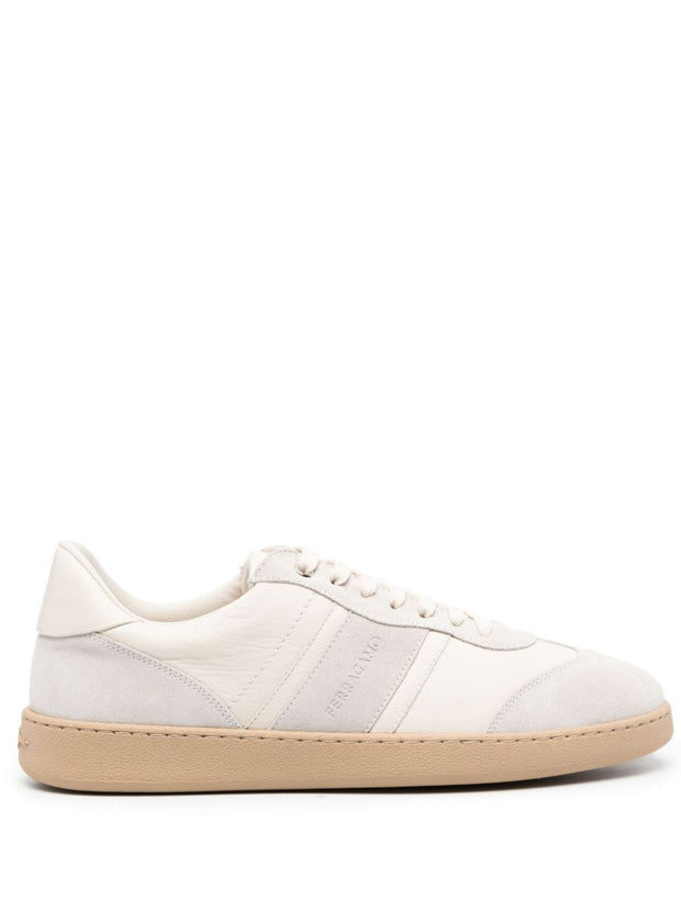 Ferragamo Logo Sneakers - White