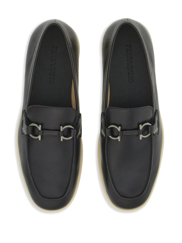 Ferragamo Gancini Leather Loafers