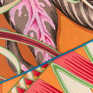 Ferragamo Printed Silk Scarf - Orange