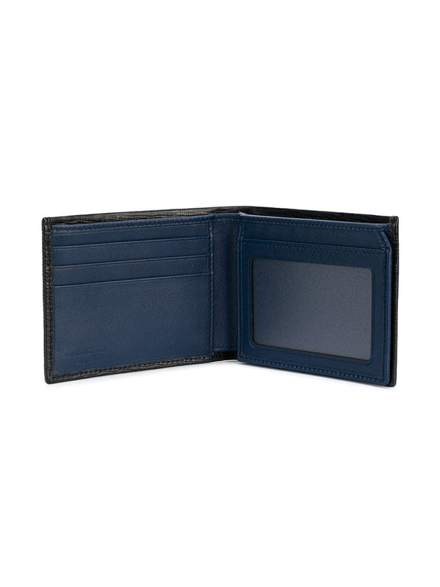 Ferragamo Gancini Leather Trifold Wallet - Black
