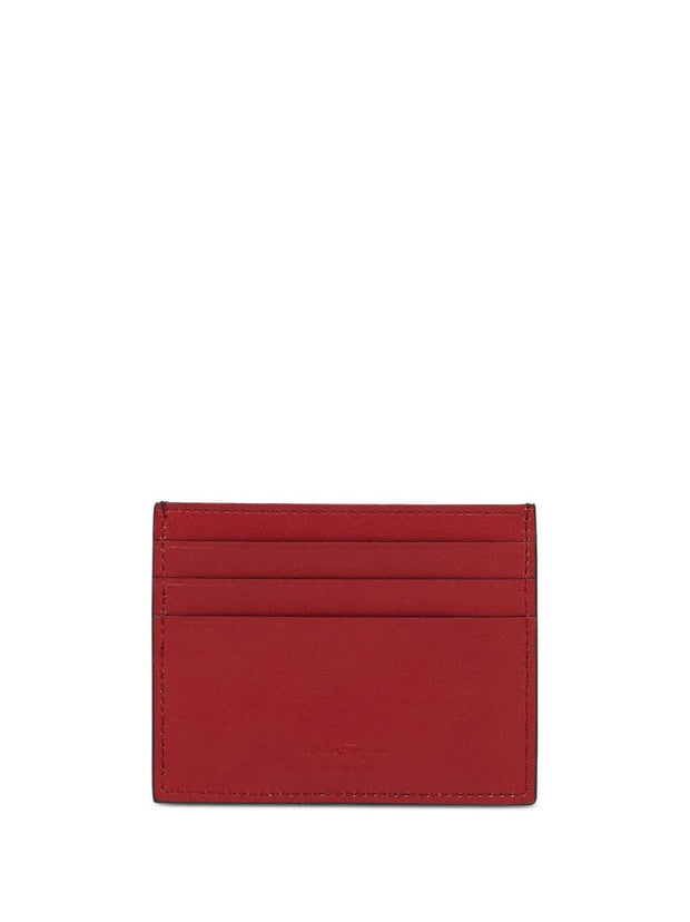 Ferragamo Gancini Leather Card Case - Black