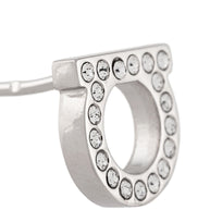 Ferragamo Gancini Crystal S Earrings - Silver