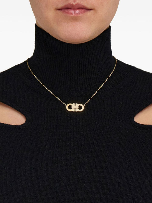Ferragamo Ganci Crystal Necklace - Golden