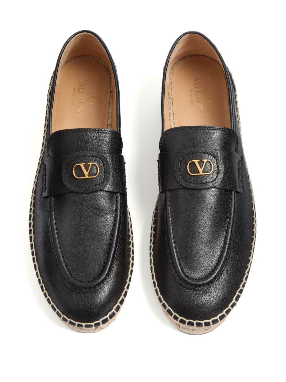Valentino Garavani Vlogo Signature Calfskin Moccasin