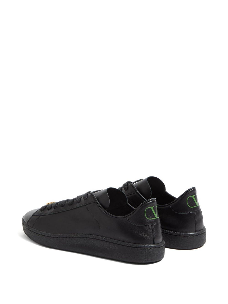 Valentino Garavani Royco Leather Sneakers - Black